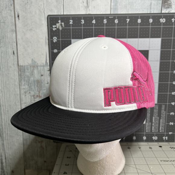 Puma Baseball Cap, Adjustable, Pink, White And Black - Picture 1 of 9